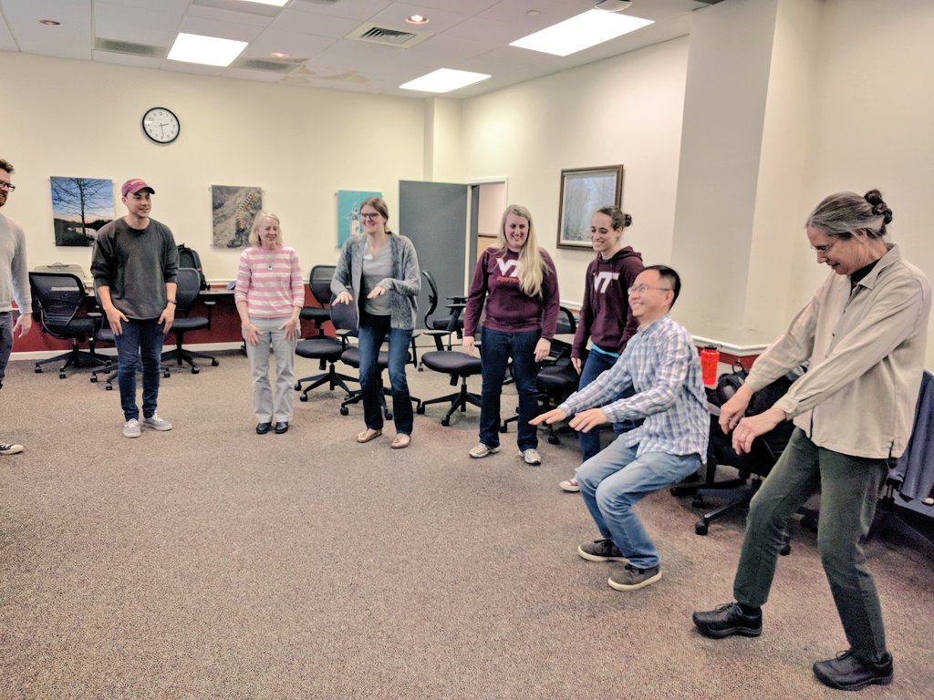 VTSuN's tweet photo. Wow, our IGEP class looked very different this time around! Thank you Dr. Carrie Kroehler from @VT_ACT for leading us through #CommunicatingScience workshops over the last 2 weeks, ending with a mini-"Nutshell" Games. We learned a lot! @NanoEarthVT @VT_Science @VTGradCommunity https://t.co/trdNkKiH7w