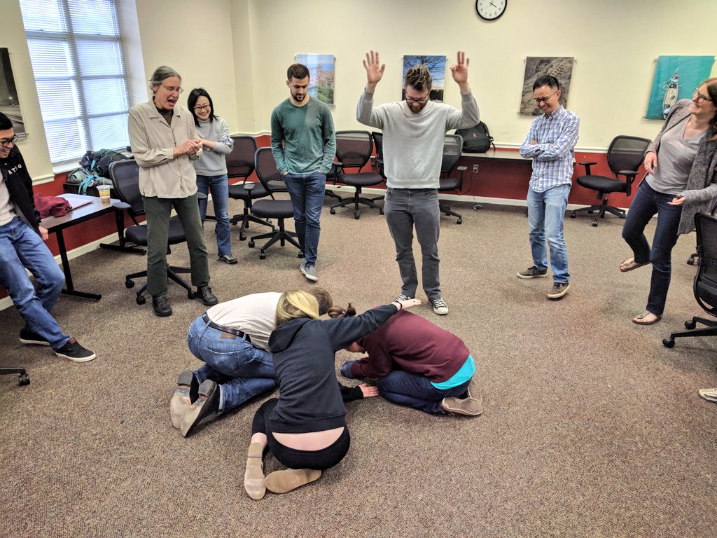 VTSuN's tweet photo. Wow, our IGEP class looked very different this time around! Thank you Dr. Carrie Kroehler from @VT_ACT for leading us through #CommunicatingScience workshops over the last 2 weeks, ending with a mini-"Nutshell" Games. We learned a lot! @NanoEarthVT @VT_Science @VTGradCommunity https://t.co/trdNkKiH7w
