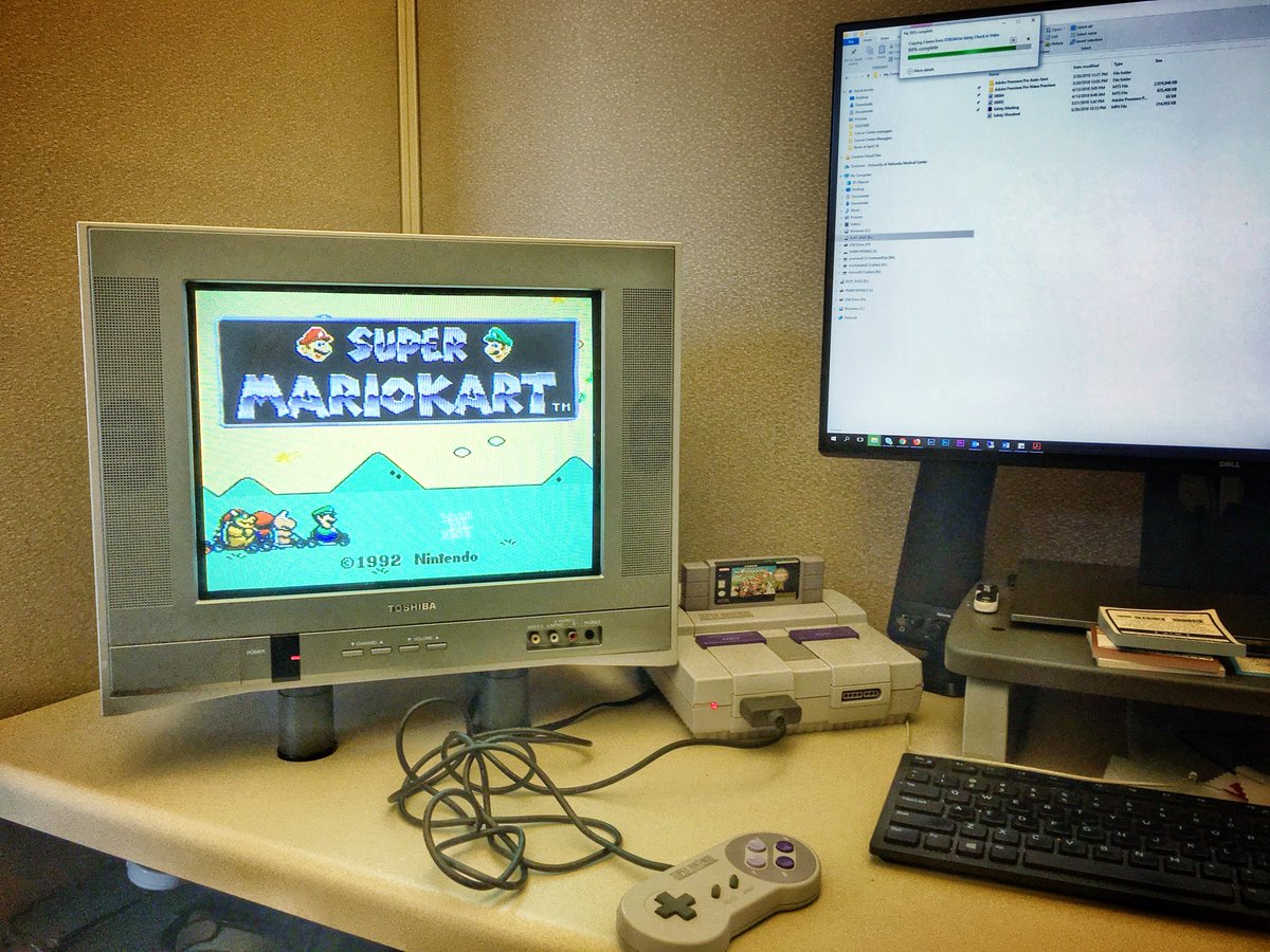 _AsianJoe's tweet photo. When you notice your desk at work is missing something and you find the perfect solution.
#SuperMarioKart https://t.co/EAKX0qjfzC