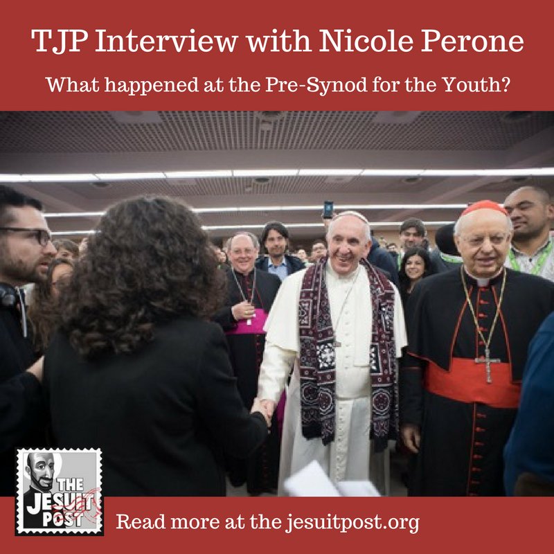 TheJesuitPost's tweet photo. An interview with @NicolePerone - "The topic of the role of women [in the Church] came up quite strongly and clearly. " Read more here: https://t.co/pIGUxRps5z.
#PopeFrancis
#PreSynod
#CatholicYouth https://t.co/SiCQAFo8F1