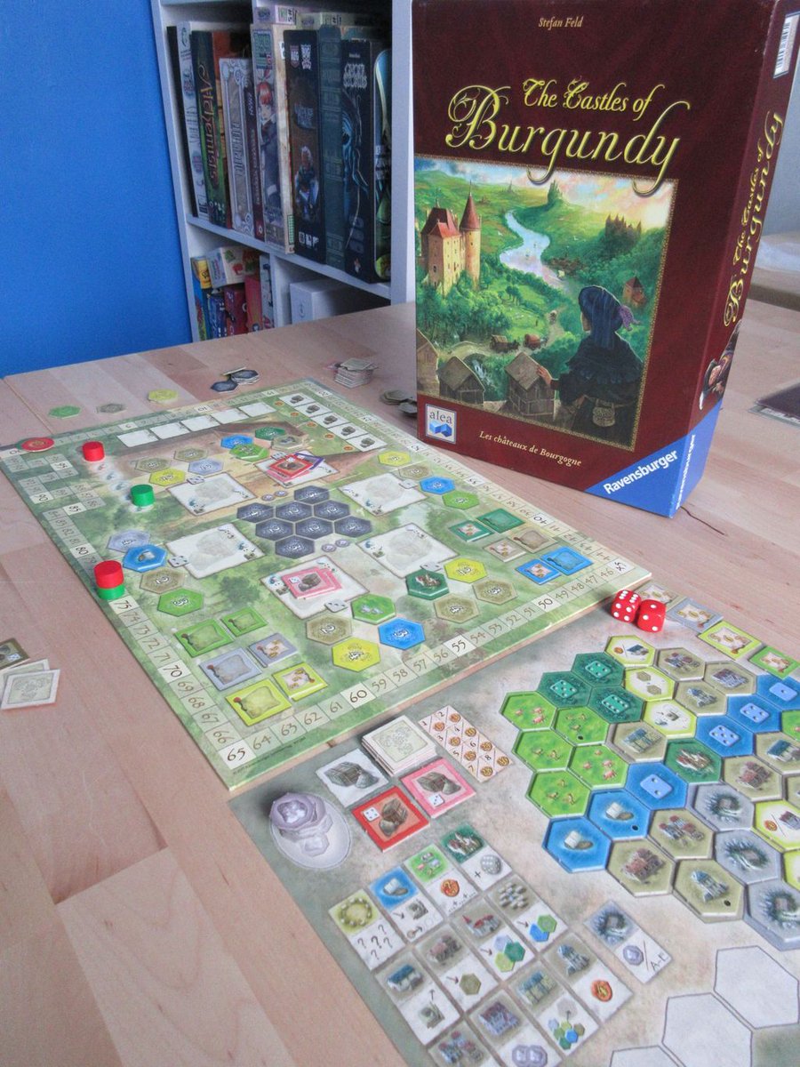 GoodOwlGames's tweet photo. #Thecastlesofburgundy from #aleagames games is a tile drafting #boardgame in which you populate your lands and fill out your kingdom. It may be a little fiddly but it's a fun and straightforward euro game at heart. How do you people feel about it's components? https://t.co/zvstfmYHuX