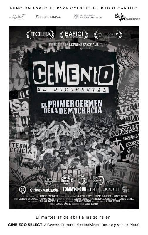 RadioCantiloOk's tweet photo. @SybilaProduce y @RadioCantilo te invitan a la Función Especial de @CementoDoc 📽 en  @cinemselect #LaPlata. En vivo @soyjuandinatale @FutbolRuso #AlejandroTaranto y @LichaCarcavallo. #AcústicoSorpresa

➡Entra a las redes de #RadioCantilo 📻 y gana tu entrada! https://t.co/3XODonja6x