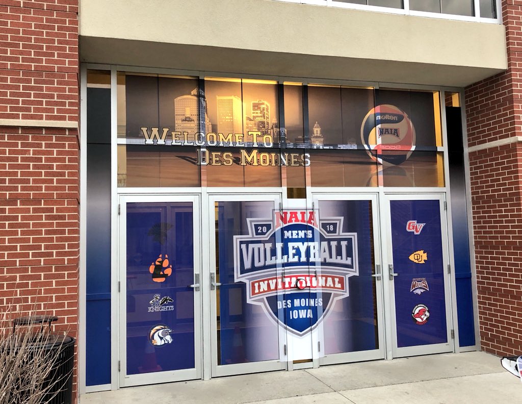 The <a href="/NAIA/">NAIA</a> Men’s Volleyball National Tournament is coming to Des Moines! Front entrance installed by <a href="/RAMA_Athletics/">SIGNARAMA URBANDALE (515-967-6100)</a> at <a href="/GrandViewUniv/">Grand View Univ.</a> 
 
Congratulations to
<a href="/MBUAthletics/">Missouri Baptist Athletics</a> <a href="/VikingAthletics/">Viking Athletics</a> 
<a href="/BravesAthletics/">Braves Athletics</a> <a href="/bcuchargers/">Briar Cliff Athletics</a> @lourdessports <a href="/ravenathletics/">Raven Athletics</a> 
<a href="/StritchWolves/">Stritch Wolves</a> <a href="/SAUKnights/">St. Andrews Knights</a>