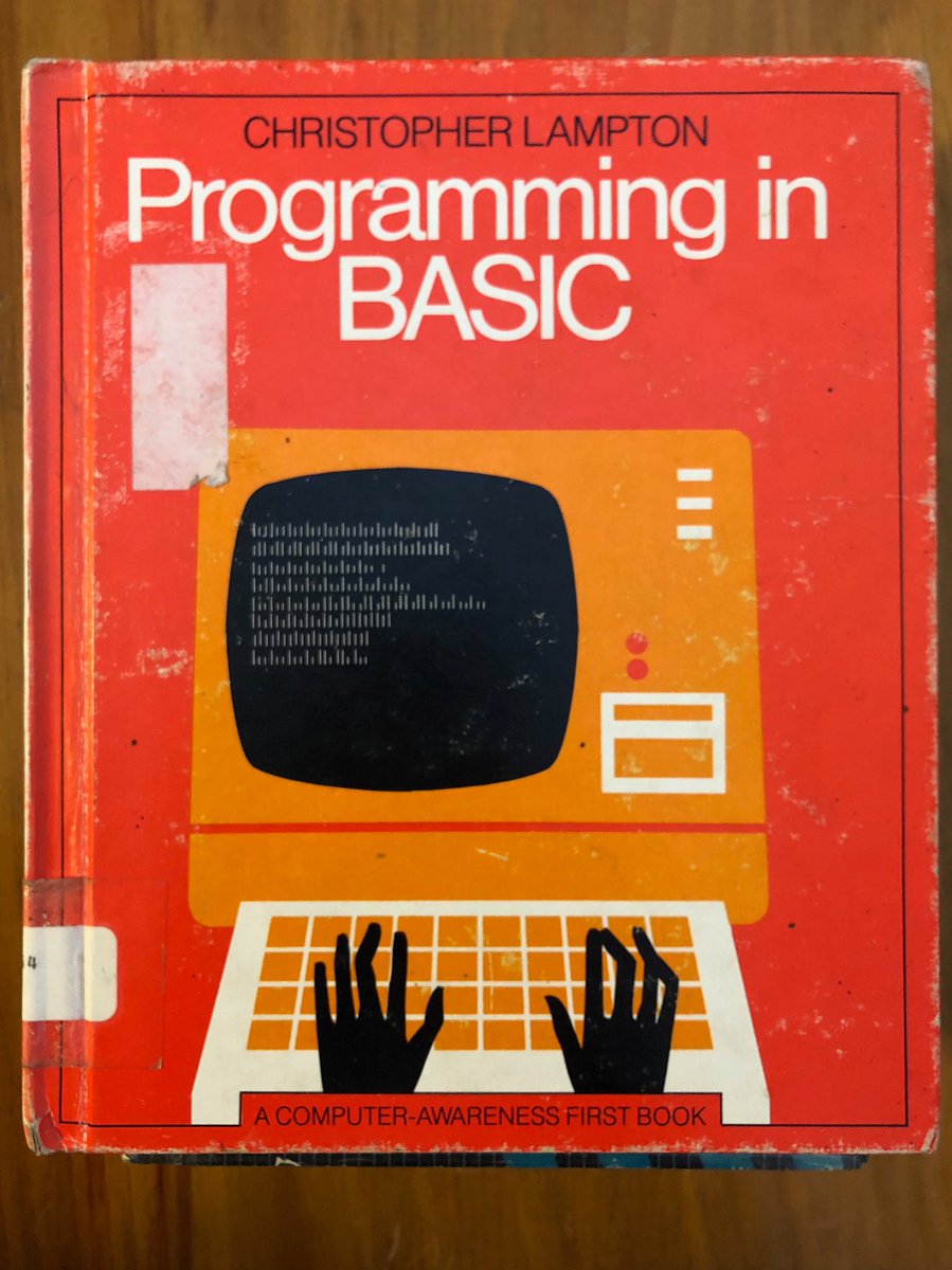 brintown's tweet image. one of my programming books from childhood. 

love the cover design on this one 

#basicprogramming