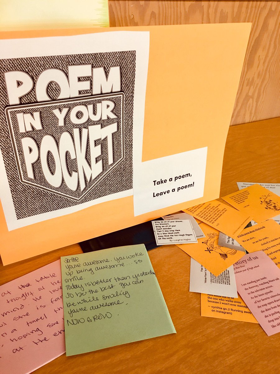 Libraramy's tweet image. How are you celebrating #NationalPoetryMonth? We have natural poets here @YgnacioValley #soproud #YVLibrary  #MDUSDLibrarians 👏🏽💜