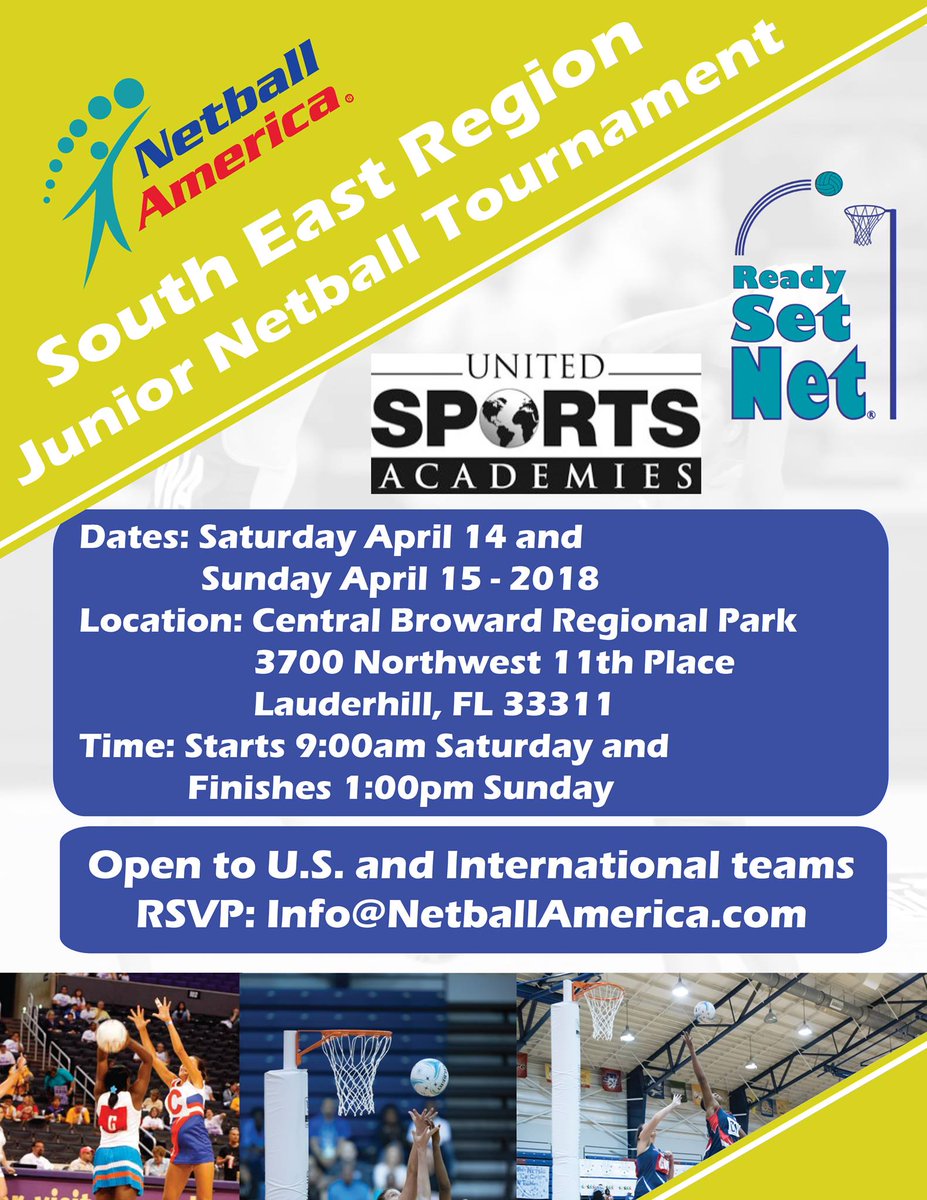 NetballAmerica's tweet image. Tomorrow: USA South East Region Junior Netball T'ment is on this w/end in Fort Lauderdale, Florida. We have 10 juniors teams from Texas, New York, Florida, Georgia and the UK! Largest youth event in USA.  Be sure to come along and support if you're in the area it's free entry.
