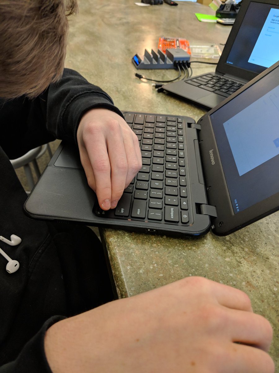 METechTeam's tweet photo. Chromebook crunch time as we prepare  for MCAS. Keys, screens, and keyboards. A well documented "patient" intake that was spot on too! Happy Break from MERHS TT. #studenttechsupport #readyforbreak #mcas https://t.co/AioSjwWFCe