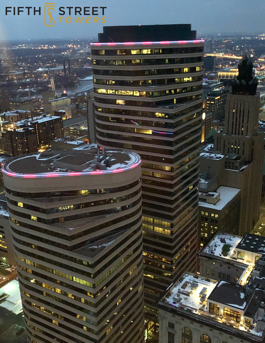 Fun Fact Fri: As a part of our ongoing LEED Gold Certification practices, noticed the MPLS Skyline upgrade with FST's transition to LED atop the Towers. The transition will reflect an 85.15% combined energy reduction. FST was beautifully lit for the <a href="/Twins/">Minnesota Twins</a> Home Opener Last Week!