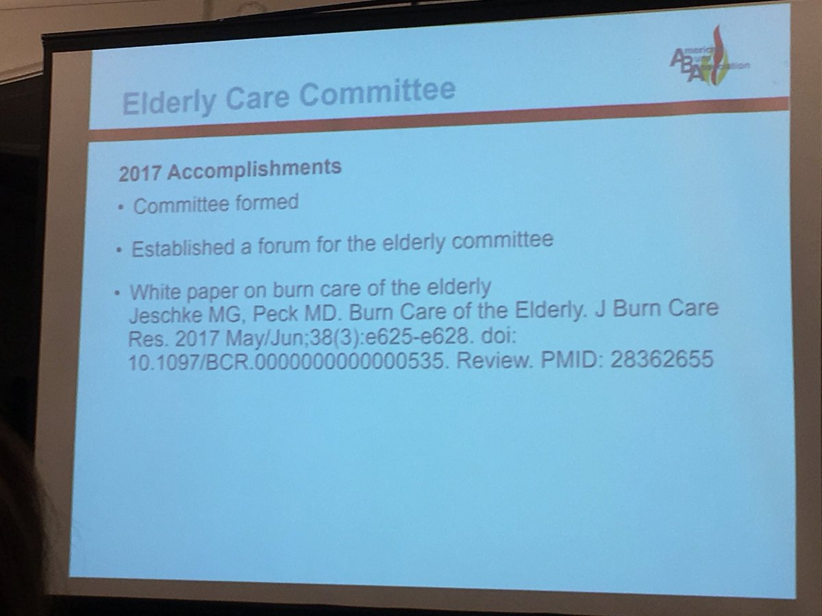 phchang73's tweet photo. .@Ameriburn #aba50th Report of the Elderly Care Committee (Katie Romanowski) https://t.co/TEvnbFHKkT