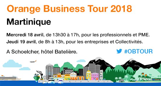 Besoin d'accompagnement pour vos projets de #TransfoNum ? L'#OBTOUR 2018 revient en #Martinique les 18 et 19 avril. Inscrivez-vous pour rencontrer nos experts : bit.ly/2HperZJ