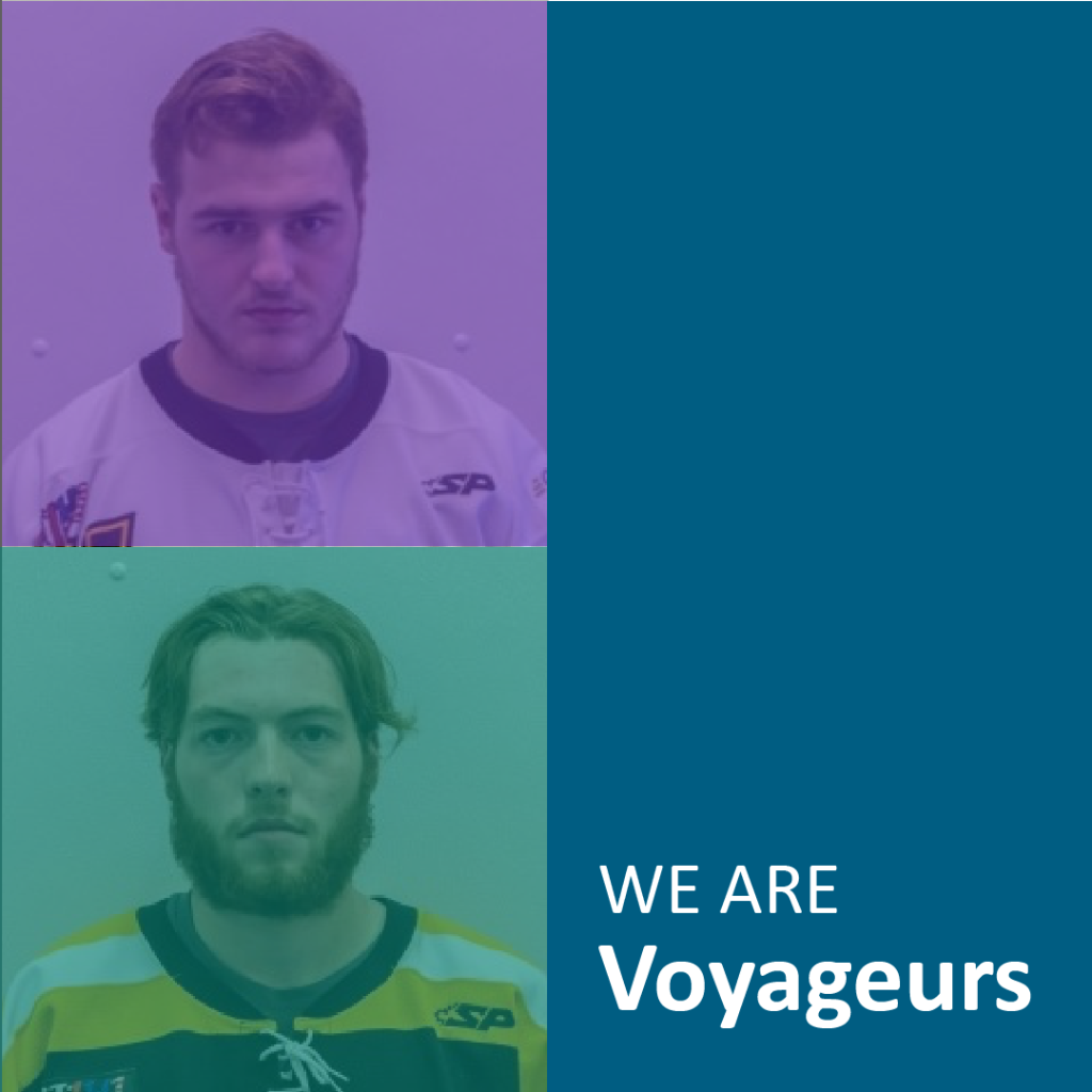 PortageCollege's tweet photo. We'd like to welcome two new #Voyageurs to the team: Mark Ziobro and Terix Fischer-Kobes come to us from the English River Miners, and you can check out the @ACACMens schedule to find the next time they'll be on the ice: https://t.co/Ow3jcCf1Fj https://t.co/Uc76AznYP7