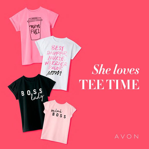 lindaschaefer's tweet image. Mom's Day Tees....It's tee time! I have the Boss Lady tee and they are really nice.  Not your typical tee shirt. #itsteetime #mothersday #needagift #bosslady #miniboss #momfuel #bestmom go.youravon.com/zgg3d