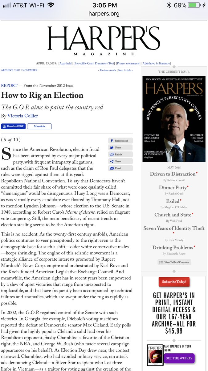 jennycohn1's tweet photo. Read this article if you care at all about free and fair elections. To capture your interest, I posted a screenshot of the first page below. Thanks! #ProtectOurVotes #handmarked #paperballots https://t.co/ph75Jn8b05 https://t.co/f864r5RpU4
