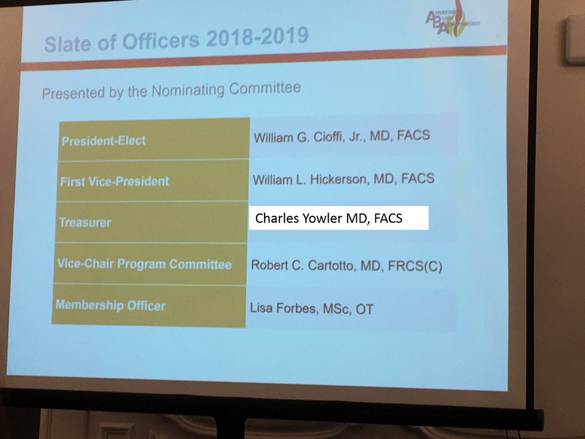 phchang73's tweet photo. .@ameriburn #aba50th President Steve Wolf and your new ABA officers for 2018-2019 https://t.co/mK5RDWxOq4