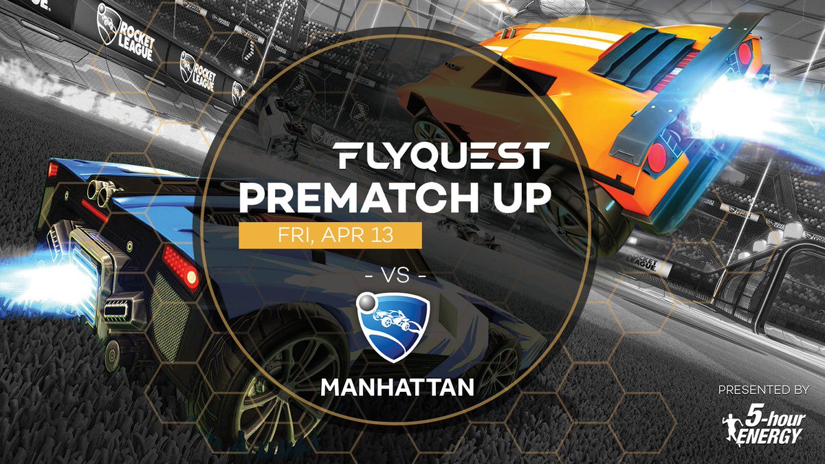 FlyQuest's tweet photo. Running low on #FLYRL gameplay? Don't worry, we're the opening match in the @RLEsports Rival Series. We're up against Manhattan and looking to pick up a win to defend our spot as #1!
Tune in now:
π΄https://t.co/ysfs8FQKmo
Chat with the #FLYFAM: https://t.co/Li8HGwFZMX https://t.co/ndNmksICaZ