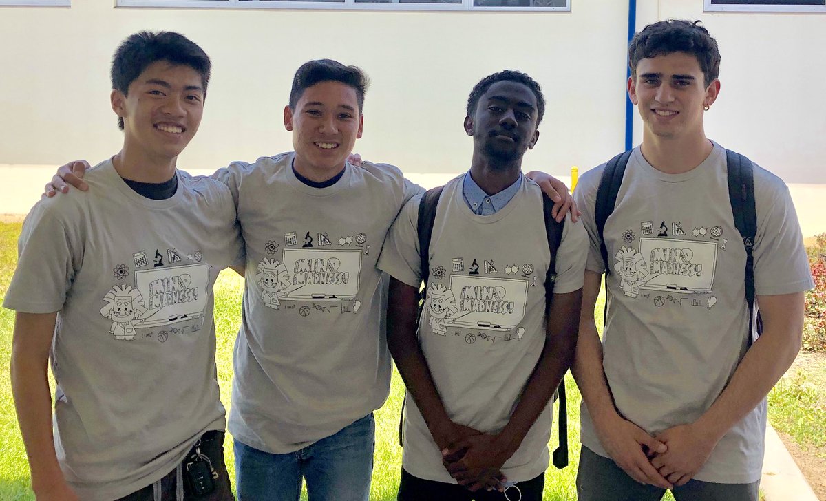 christianm0reno's tweet photo. Four guys who know something about everything, but today was an end of an era during the semi-finals. Good way to end my favorite high school event #mindmadness https://t.co/p6JOP1nDj6