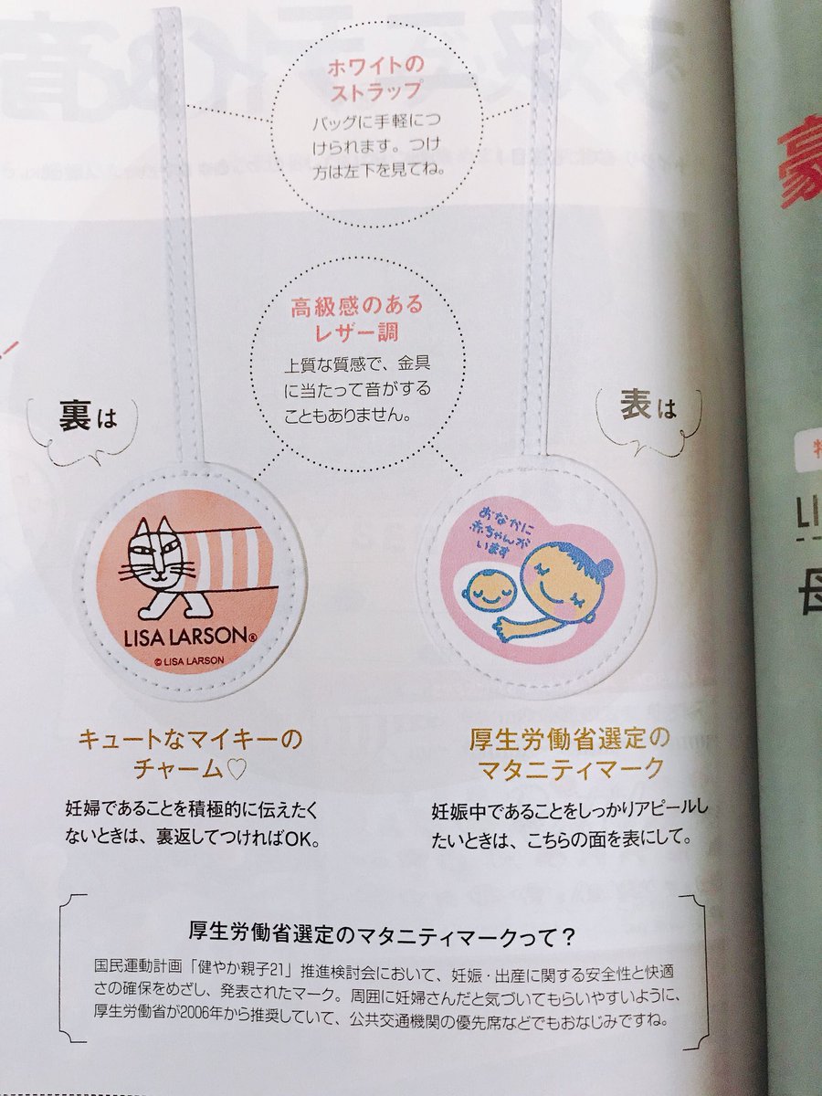 Wakame V Twitter やっぱ例の雑誌付録 のマタニティマーク 使い方ちゃんと記載されてたよ 裏返しに付けてた 裏返しになってしまった 方のせいで雑誌が叩かれるのどうかと思う