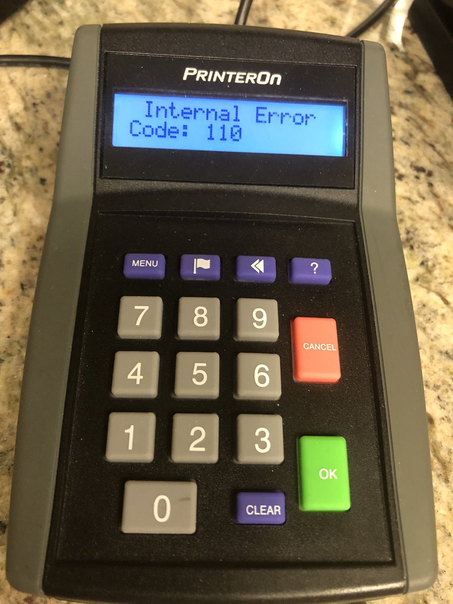 saab007's tweet image. Hey @PrinterOn! What’s internal error code 110 mean? I’ve tried to print from three different locations today and have not been able to. 😕 #RemotePrint
