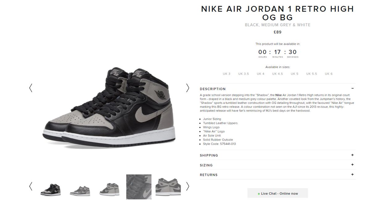 end clothing air jordan 1
