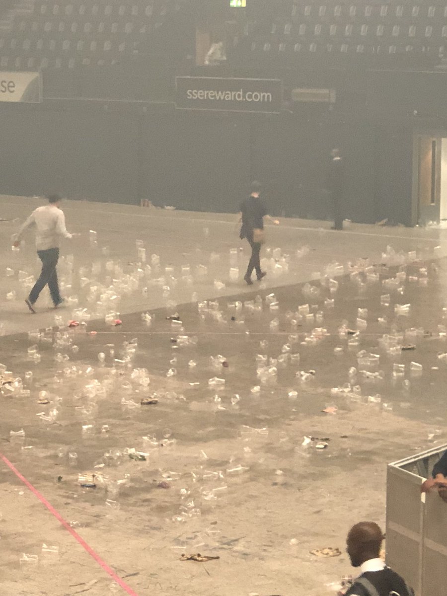 GraceRKelly's tweet photo. @ssearena shocking to see how much plastic you are still using #badfortheenvironment #plasticfree #arcadefire @arcadefire https://t.co/iUwauAMEFz