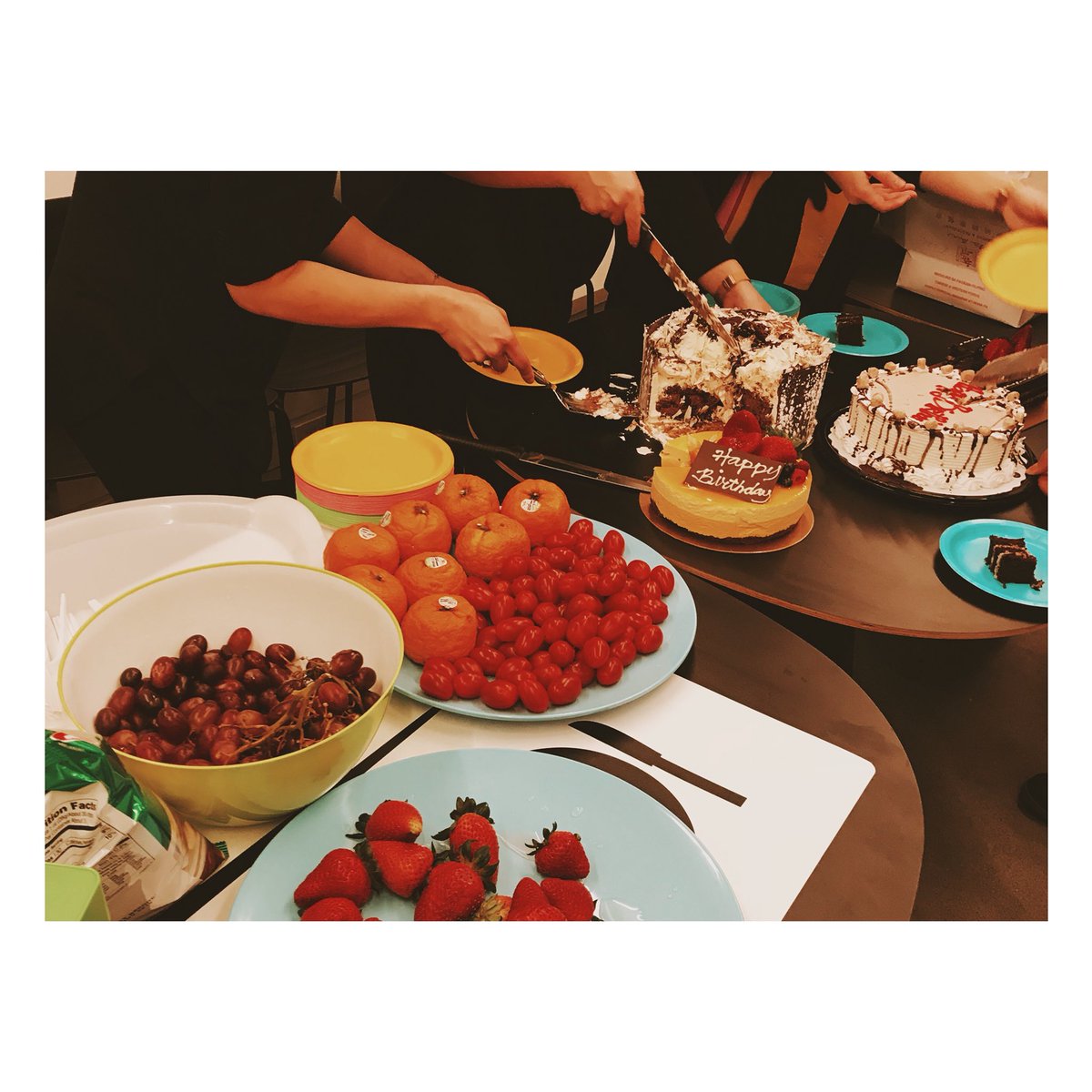 Another <a href="/HolbornGrp/">Holborn Group</a> staff birthday at the office...who thinks we should replace the fruits with more #cake next time? 😈