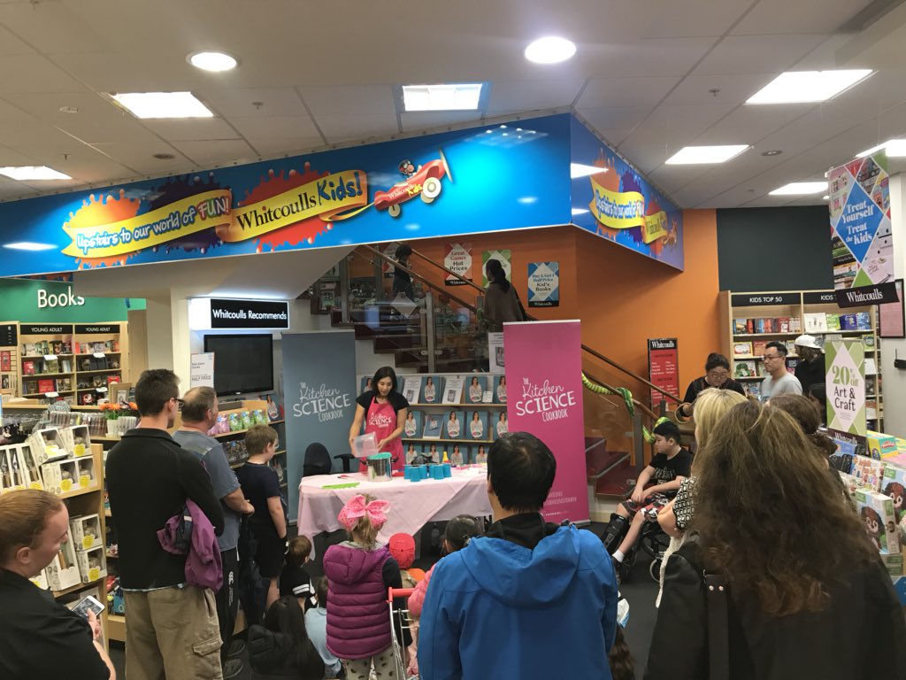 medickinson's tweet image. Fabulous day doing #science from our new Kitchen Science Cookbook at @whitcoullsstore in Albany. We will be doing it all again in Botany Town tomorrow, St Luke’s on Monday and Manukau on Tuesday! #kitchenscience
