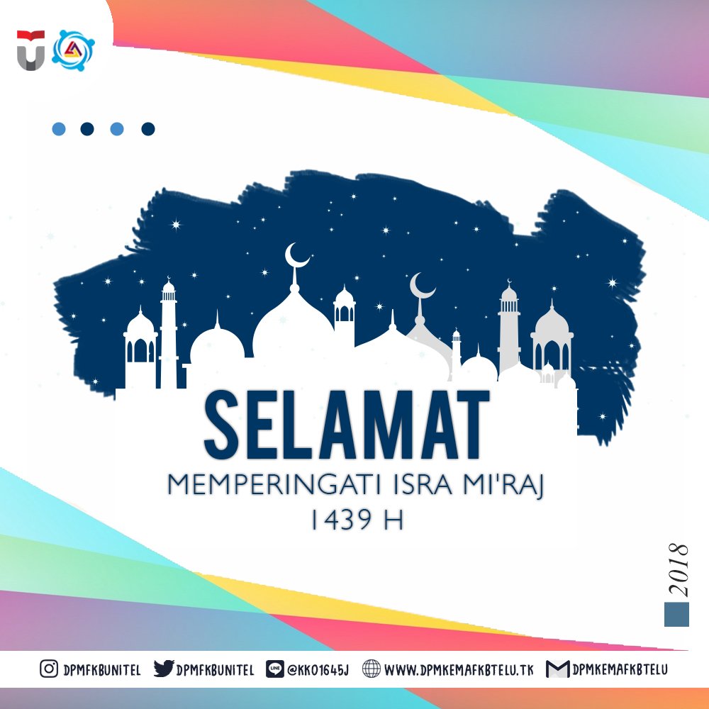 [ ISRA MI’RAJ ]

Selamat memperingati Isra’ Mi’raj 1439 H, bagi umat muslim yang merayakan, semoga kita menjadi manusia yang selalu taat kepada ajaran Allah SWT, dan menjadi manusia yang lebih baik. 😇
#DPMFKBHADIRUNTUKMAHASISWA
#DPMFKB2018 

instagram.com/p/BhiX4XqgbTR/