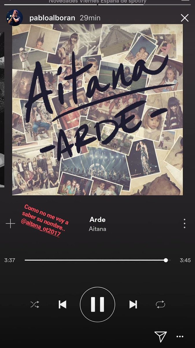 aitana_brasil's tweet photo. É SÓ O COMEÇO!
O cantor @pabloalboran postou no seu Instagram stories, um screenshot ouvindo AITANA #ArdeSingle
Dominação WW vem! https://t.co/czHJ1Fmt9j