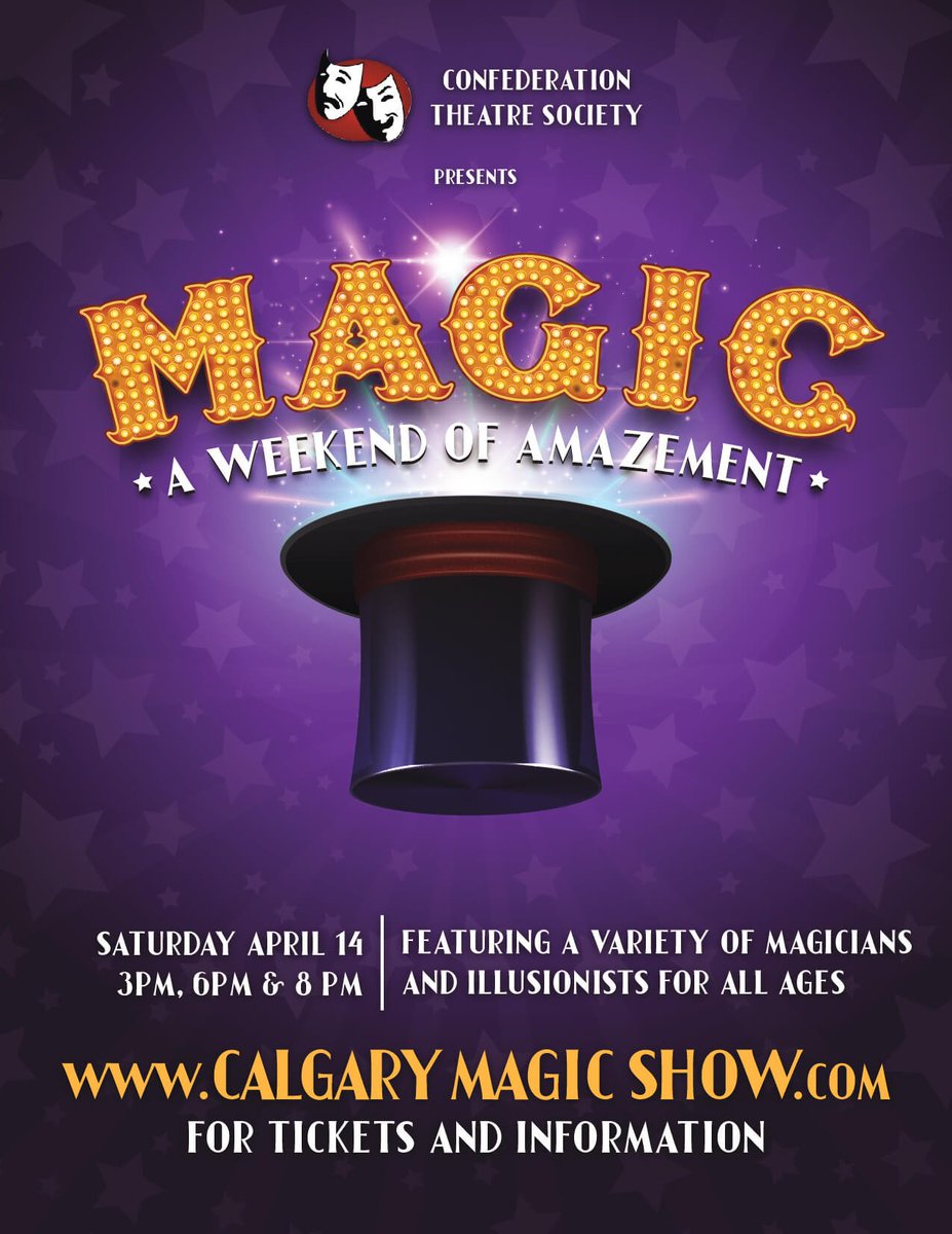 IBMRing66's tweet photo. We're less than 24 hours away from the Calgary Magic Circle Variety Show tomorrow at 3pm at The Pumphouse Theatre.

Five of Calgary's best magicians will be performing in a family friendly show. We hope to see you there. https://t.co/18fn11OEKf