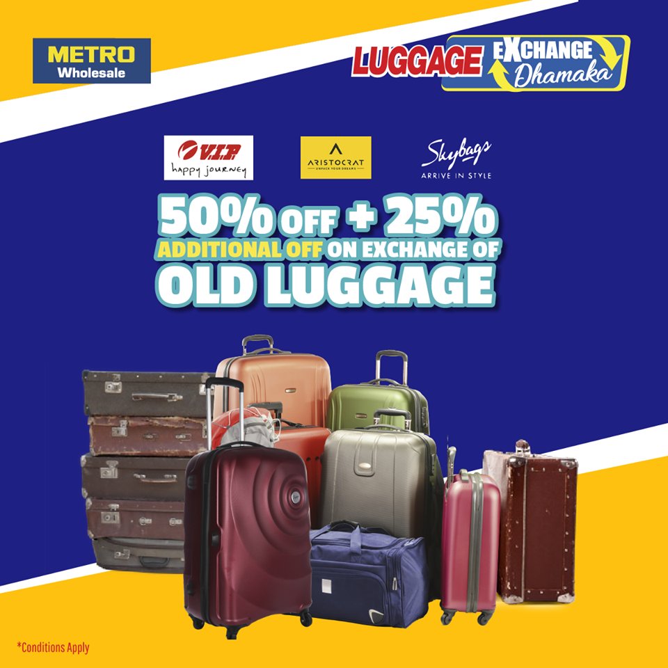 exchange old luggage for new