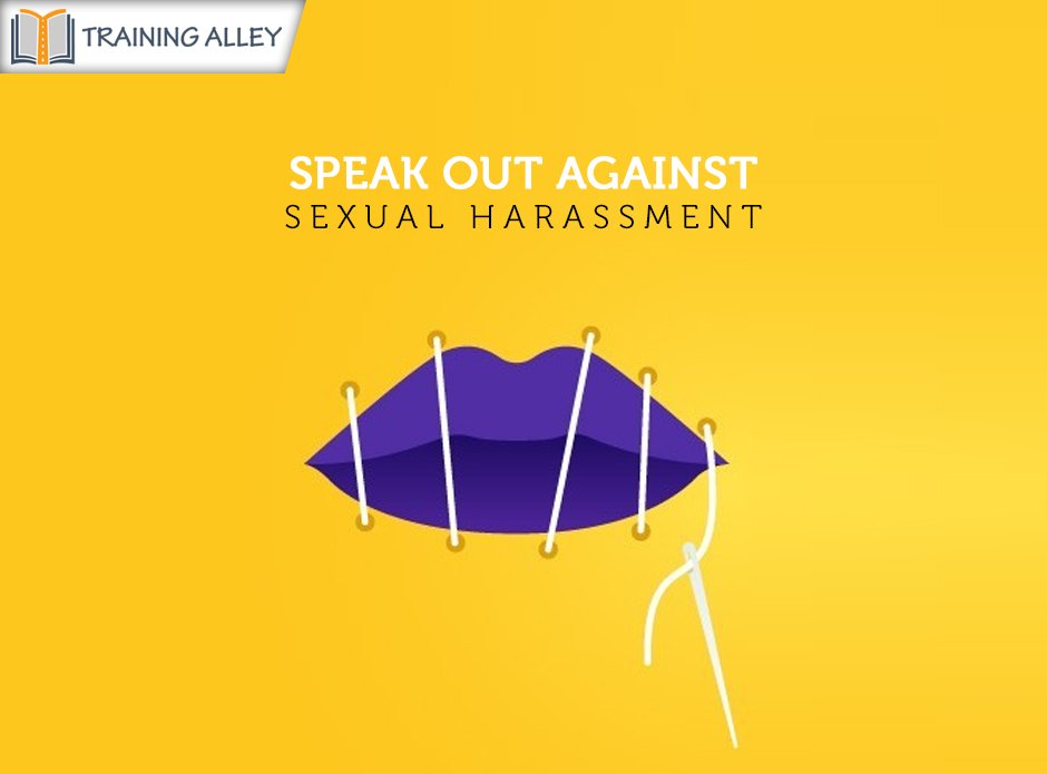 TrainingAlley's tweet photo. Break the silence and speak against sexual harassment. Click to know more corporate sexual harassment laws https://t.co/AlmCSWyiKk #SexualHarassment #TrainingAlley #SpeakUp https://t.co/Jatip7VACz