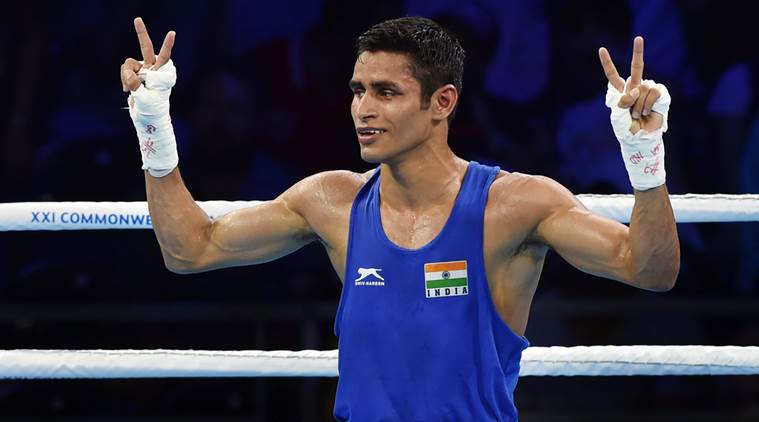 gurgaongifting's tweet photo. #CWG2018  Live, #Boxing Live Updates: #MaryKom, #GauravSolanki win   gold, #Amit silver #GC2018 #indiagift @boxervijender
 #BajrangPunia   #GC2018Wrestling @PuniaBajrang https://t.co/tbF8Bbr3pZ