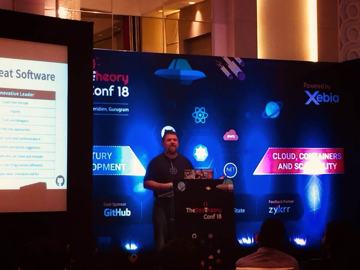 thedevtheory's tweet photo. Lee Faus, Sr. Solutions Architect, GitHub gives the keynote address on ‘Being Competitive in a Software Economy’. https://t.co/zFuFSqpMci
