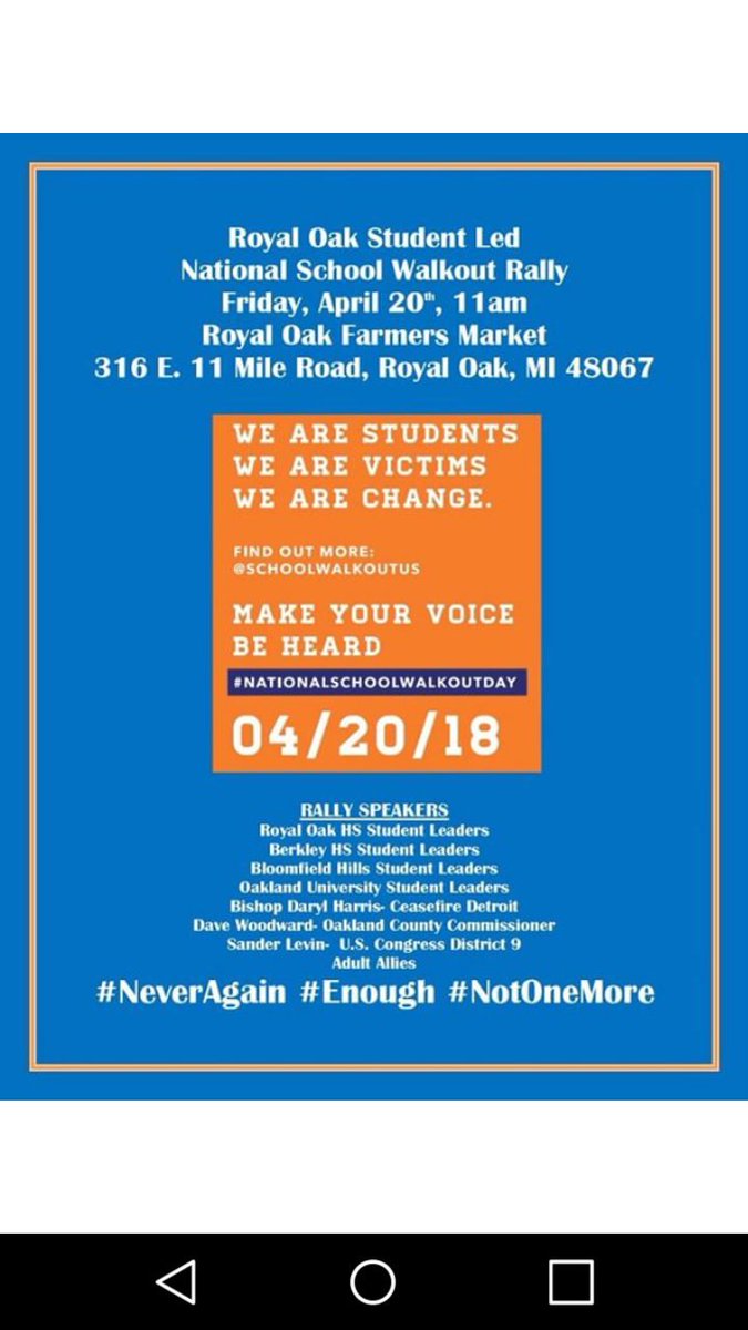 ROHSwalkout2018's tweet photo. Here is the plan for April 20th, as well as our speakers list. If you have any questions, please let us know soon! https://t.co/fQoASR0PD5