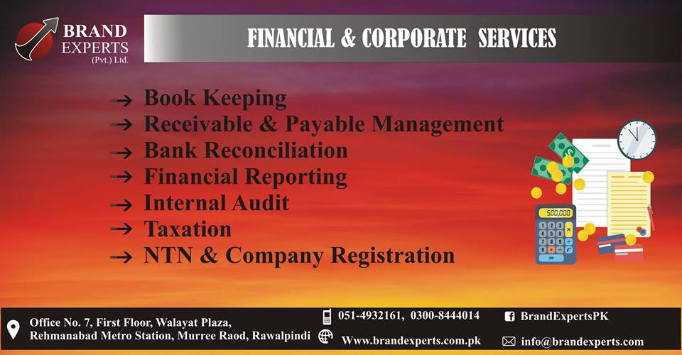 BrandExperts007's tweet photo. #BrandExperts #SEO #Web_Development #Financial_Corporate #Book_Keeping #Receivable_Payable_Management #Internal_Audit #Financial_Reporting #Taxation #NTN_SECP #IT_Services
#Digital_Marketing #Social_Media_Marketing #Web_Designing #Com_Registration #Business #Marketing https://t.co/GEJ3fxnBFC