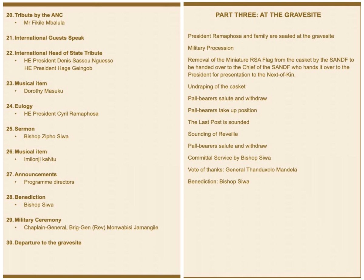 FaizalSayedTV's tweet photo. #WinnieMandelaFuneral OFFICIAL PROGRAMME https://t.co/ZXwv1Jm1xp