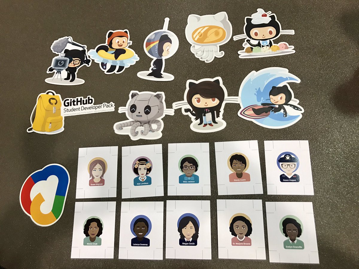 coder_Cactus's tweet image. Sticker Spoils. #ACTWNational #github #google #WomenInSTEM #stickers