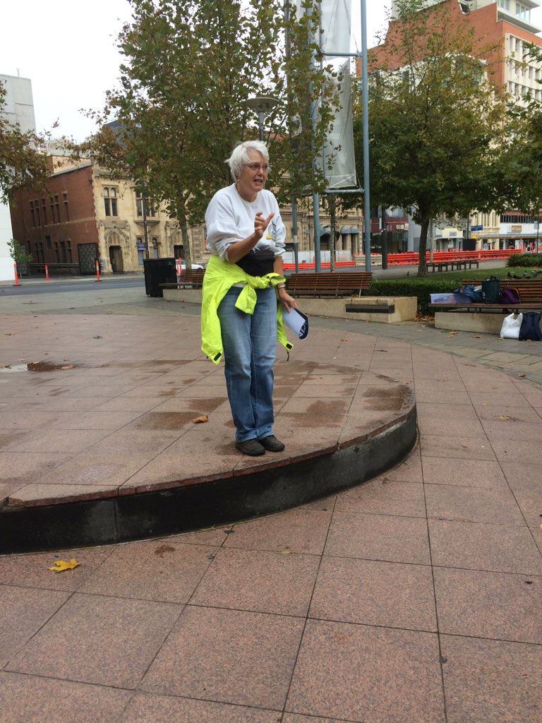 ScienceMarchADE's tweet photo. Our first speaker Dr Cath Kemper is talking about conservation of mammals, particularly whales and dolphins. https://t.co/tKhYlo7yhz