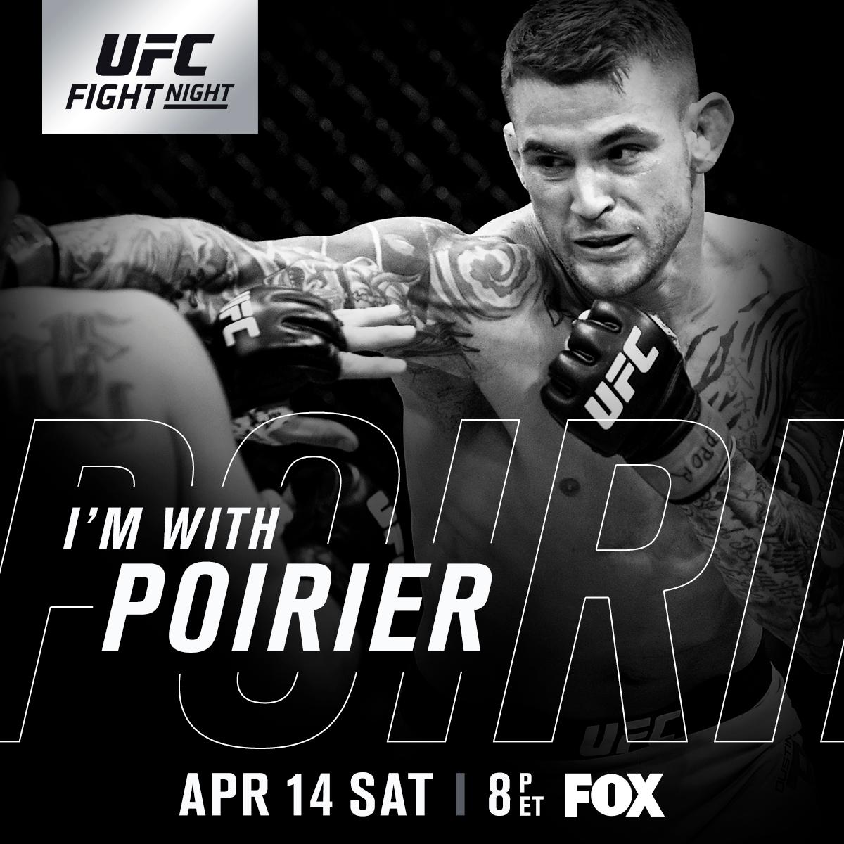 RT if you're with The 💎 @DustinPoirier at #UFCGlendale | Saturday, April 14 | LIVE & FREE on @FOXTV!