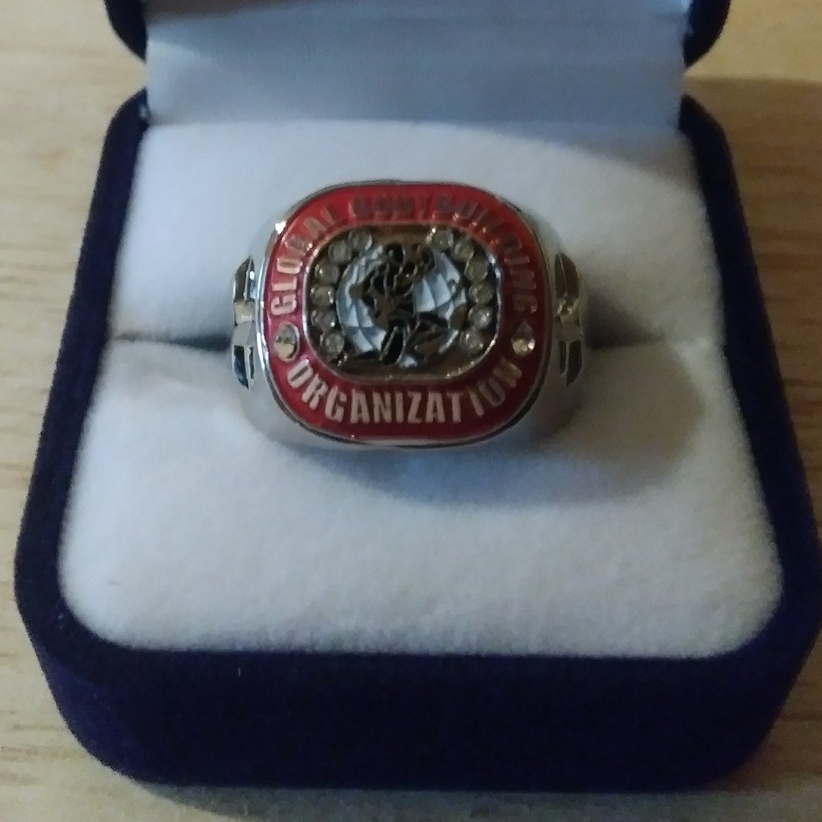 GBO'S awarding 
Championship Rings to the open overall winners 
Of the OKC Pro Am  Mr Ms Atlas Earn a championship ring and Pro Status