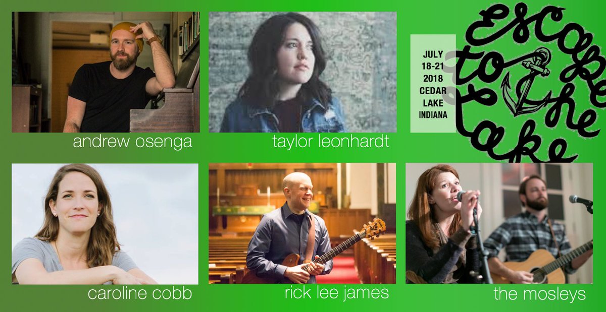 Besides <a href="/christawells/">Christa Wells</a> and <a href="/BrothersMcClurg/">Brothers McClurg</a> (and other), here are some MORE artists coming to THE best Christian Indie Music event of the summer, #ETTL18! Registration info is at escapetothelake.net