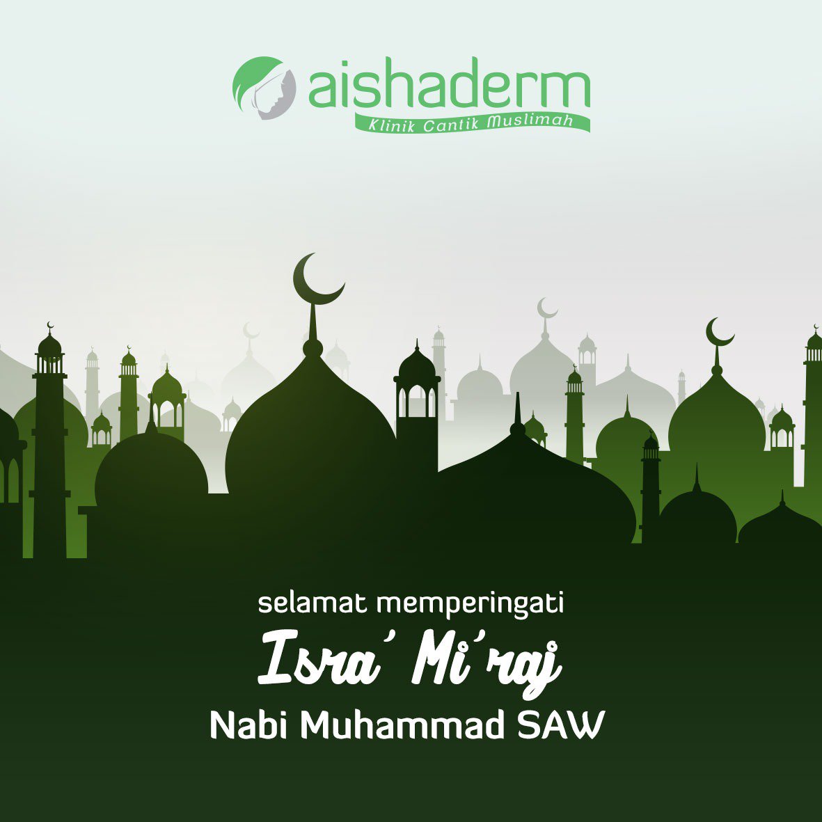 aishaderm's tweet photo. Selamat memperingati hari Isra' Mi'raj 🙏 
Semoga bisa mendapatkan kesempurnaan iman dan islam 😊
.
Aishaderm Klinik Cantik Muslimah tetap buka seperti biasa, mulai 09.00 - 19.00 waktu setempat 😊
.
#aishaderm #aishadermcosmetics #isramiraj #isramiraj2018 #HijrahBersamaAishaderm https://t.co/OJ7DX6XroB