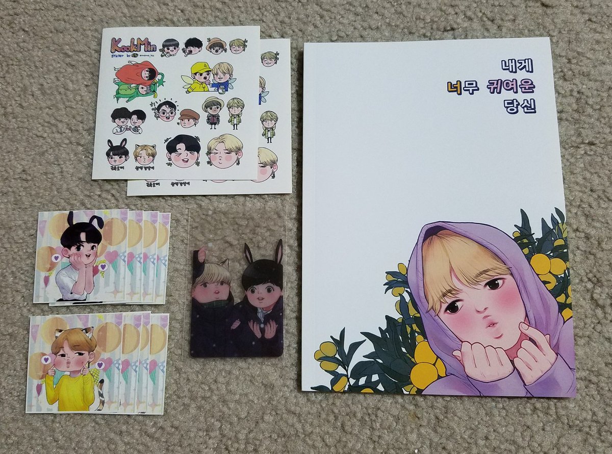 zofjsfkdn's tweet photo. I am so sorry this is so late, but thank you Pauline for holding all these GOs 😄 and thank you @parkjamjam_kr @analoveART @KMbadge_5813 @AlanoSivan @gguggu9ug @RM_045 @rmarma_bts for the beautiful goods 😍 the photos/art are stunning! #jikookgos https://t.co/XU888jbrrd