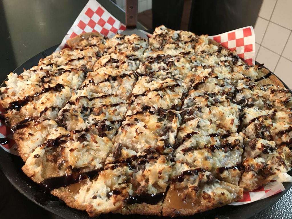 PPCProvo's tweet image. Ready to forget about all the snow from this morning? Come in and try our Magic Cookie pizza-of-the-month, AND get your buffet for $6.39 w/the purchase of a drink! Tonight and tomorrow night ONLY!