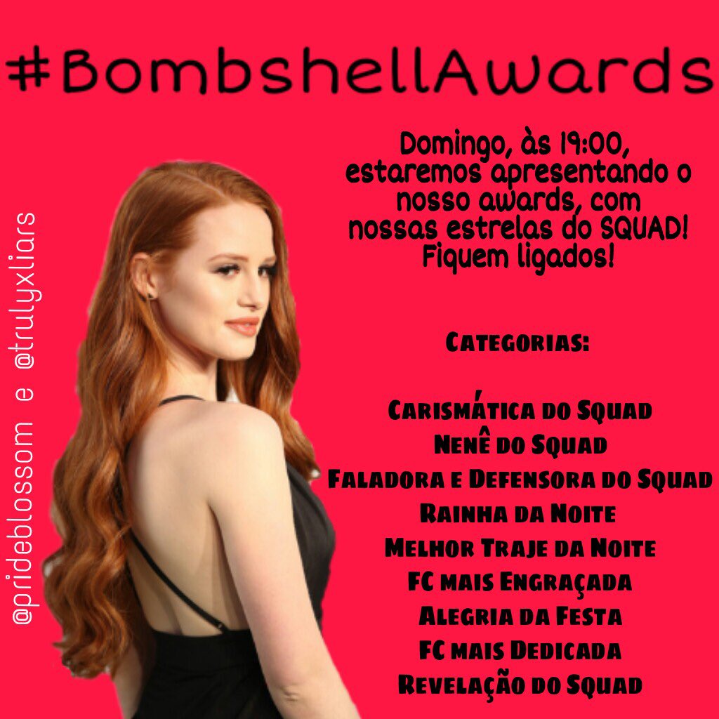 warnereign's tweet photo. Domingo Γ s 19:00, vocΓͺ estΓ‘ convidado a votar e ajudar a subir a tag sobre o awards do squad #BombshellAwards https://t.co/IgnENHcZs8