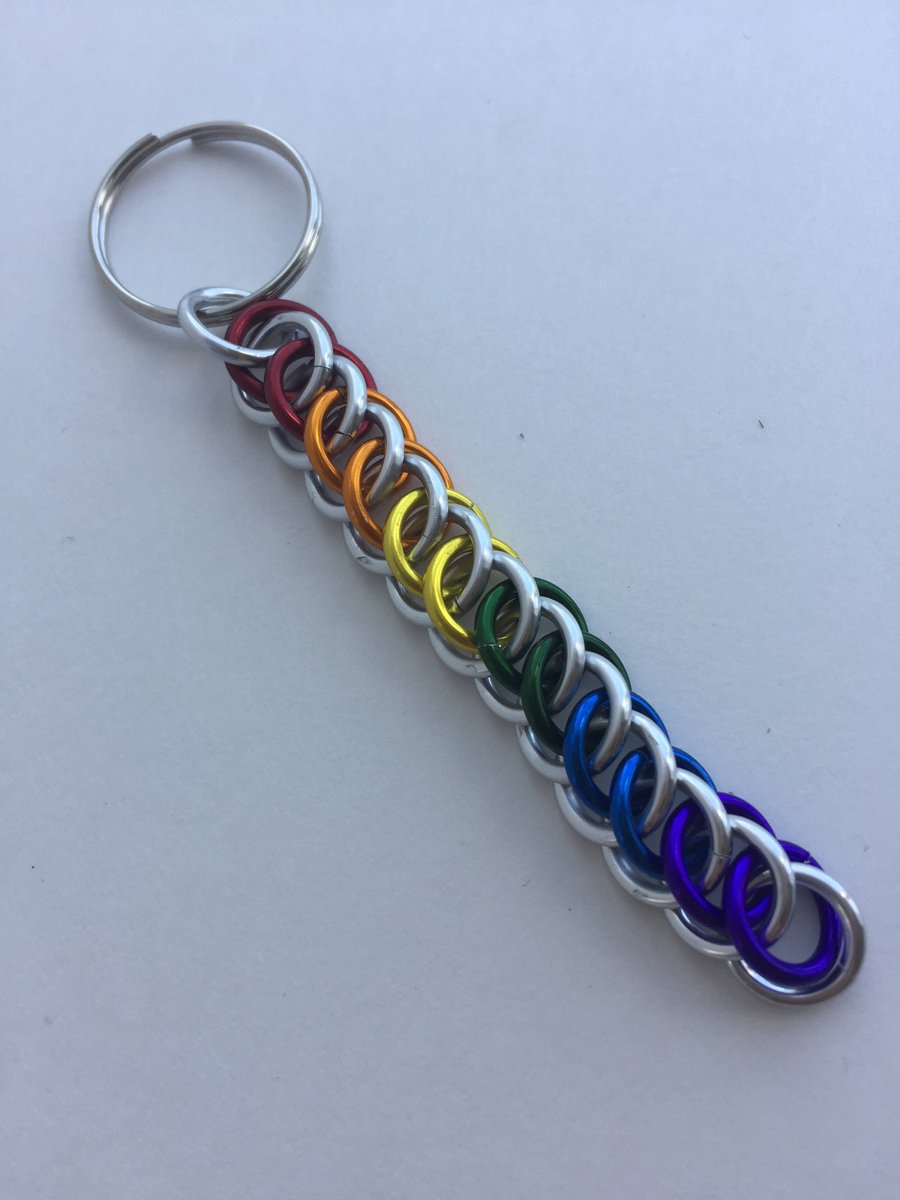 randomjewelry's tweet photo. Chainmaille Pride Keychain | Rainbow Keychain | Key Fob | Pride Keychain https://t.co/xRp1imNpTq #Etsy #RandomJewelry #shoplocal #handmade #Chainmaille https://t.co/xeRpFzn4QQ