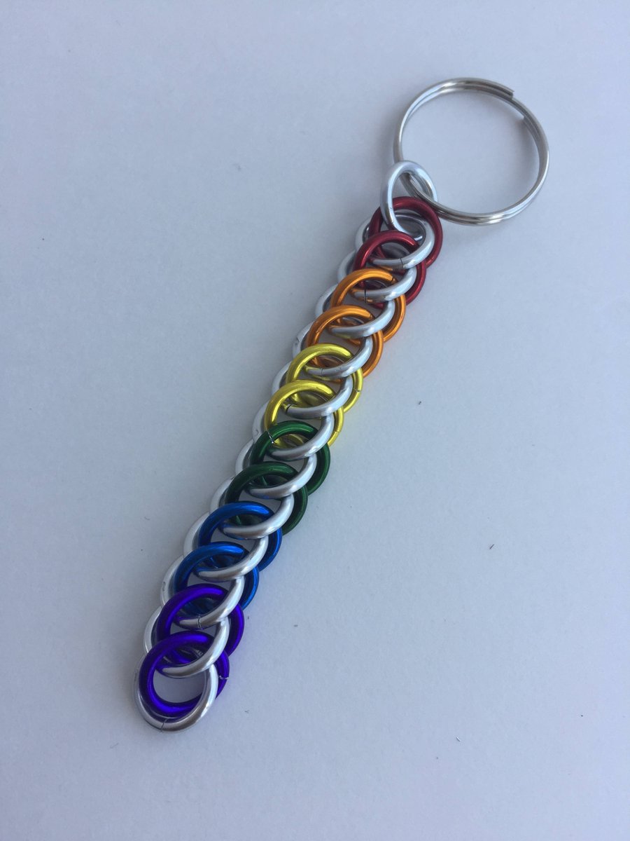 randomjewelry's tweet photo. Chainmaille Pride Keychain | Rainbow Keychain | Key Fob | Pride Keychain https://t.co/xRp1imNpTq #Etsy #RandomJewelry #shoplocal #handmade #Chainmaille https://t.co/xeRpFzn4QQ