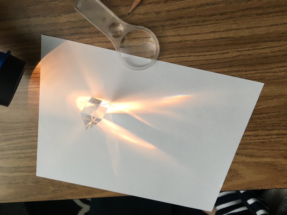 TLC5thgrade's tweet photo. Loved seeing students explore prisms and make rainbows #science #5thgrade #BRES https://t.co/PkVcnOkbeb