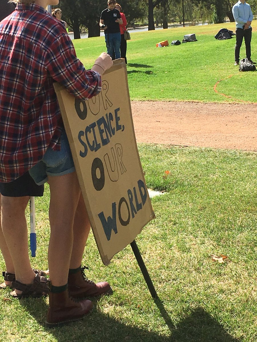 hollygolitely88's tweet photo. We may be a small group but we are part of the international force letting the world know that science is critical to improving our society, environment, and health. #ScienceMarchCBR #ScienceNotSilence #FundScience https://t.co/0i7e1p6e2u