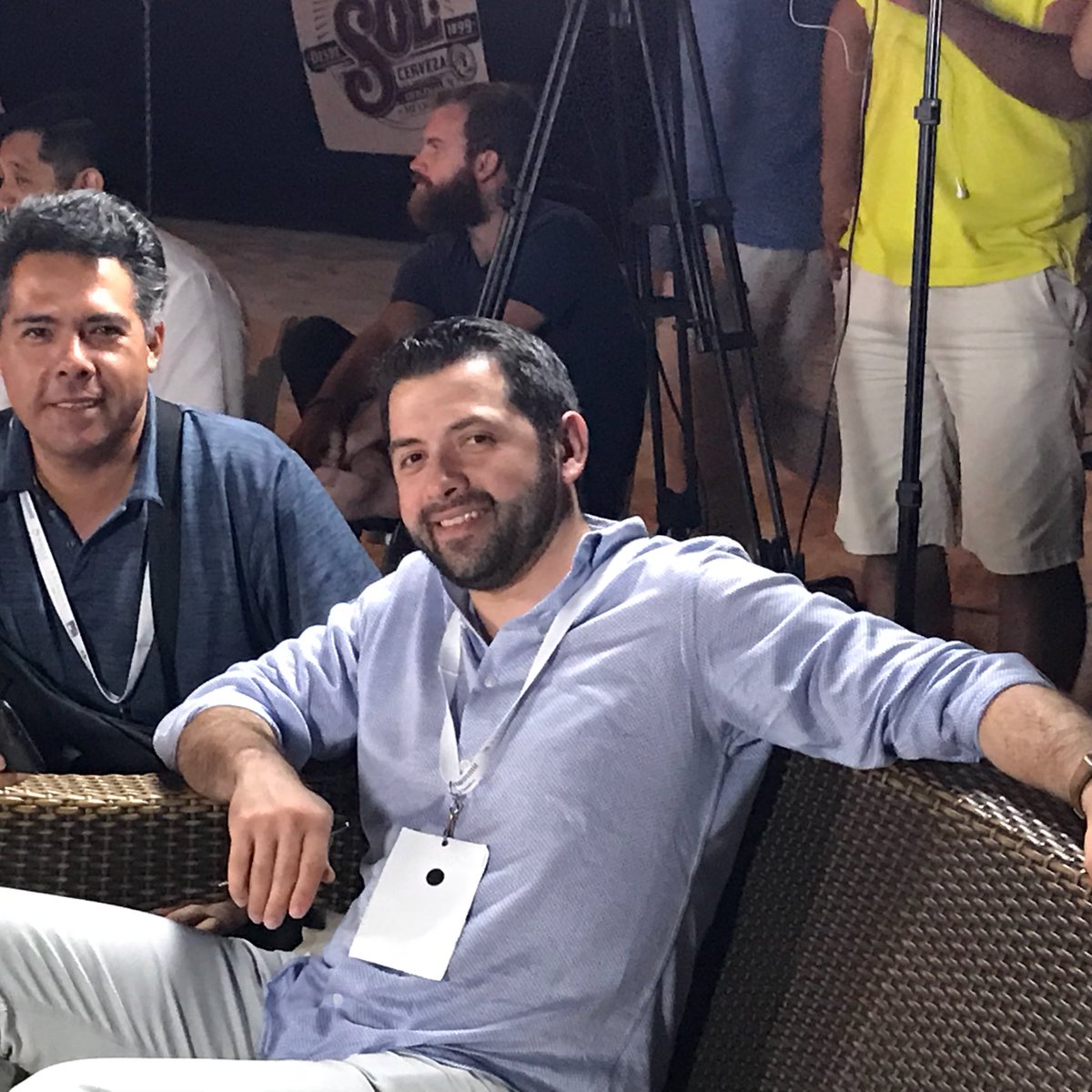 valhallacap's tweet photo. The judges take there seat for the English pitches @Pitchatthebeach @moukheiber @luketkrueger @JanLederman @vaAngelsCEO @YURI_NAV #angelsummitcancun https://t.co/H6G9HnK9Ii